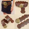 Studded Circular Disc Snap Y Shape Belt