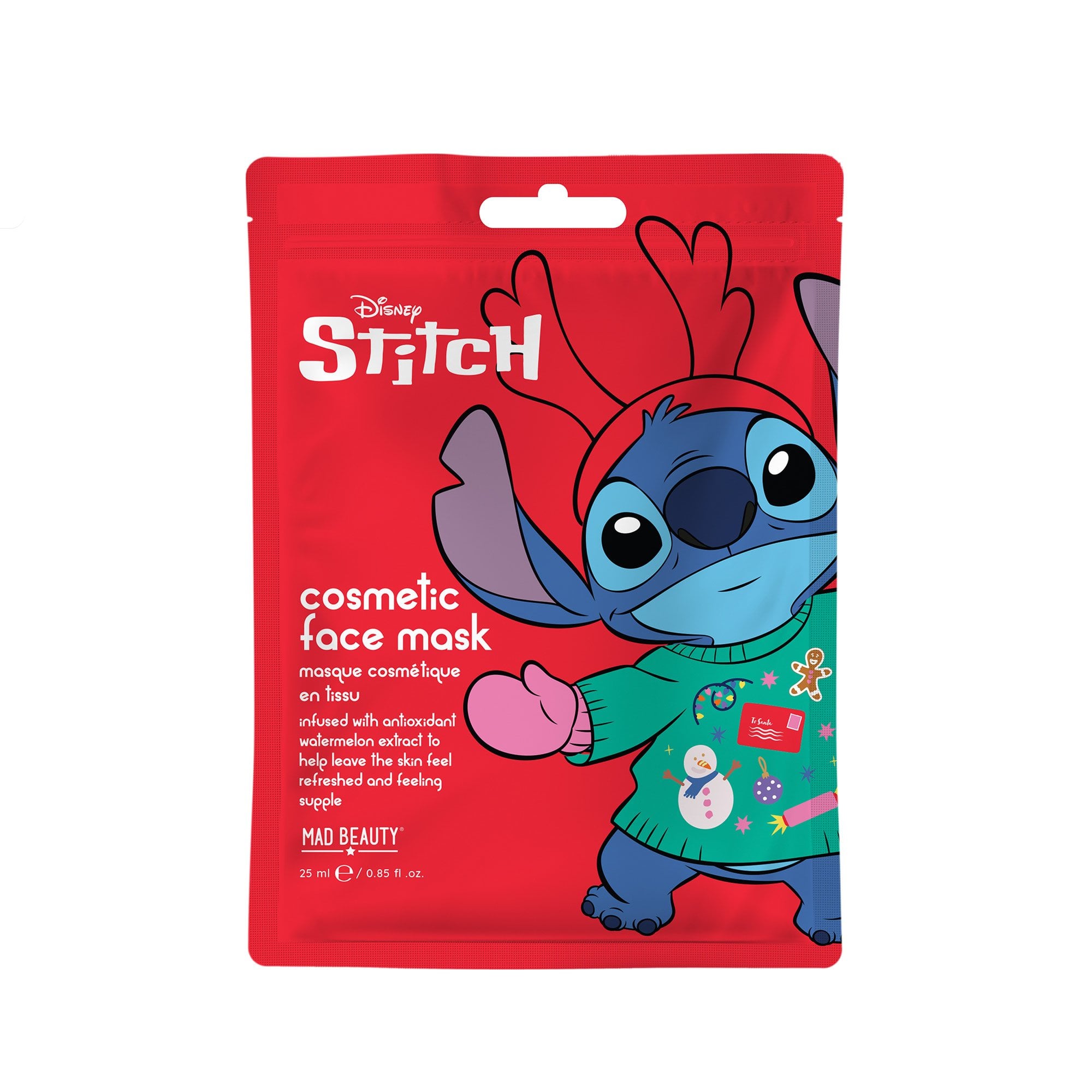 Disney Stitch At Christmas Face Mask