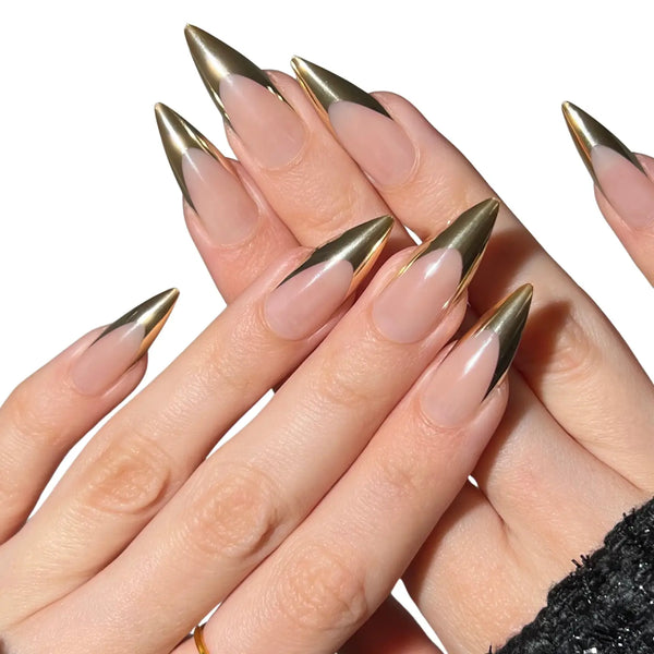 PaintLab Gold Chrome Stiletto - Blush & Cactus