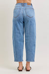 Judy Blue Hw Barrel Jean W/ Front Darts & Back Yoke Detail - Blush & Cactus