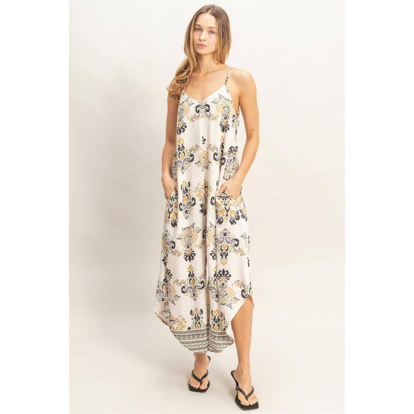 Costal Daydream Jumpsuit - 2 Prints - Blush & Cactus