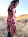 Canyon Paisley Dress - Blush & Cactus