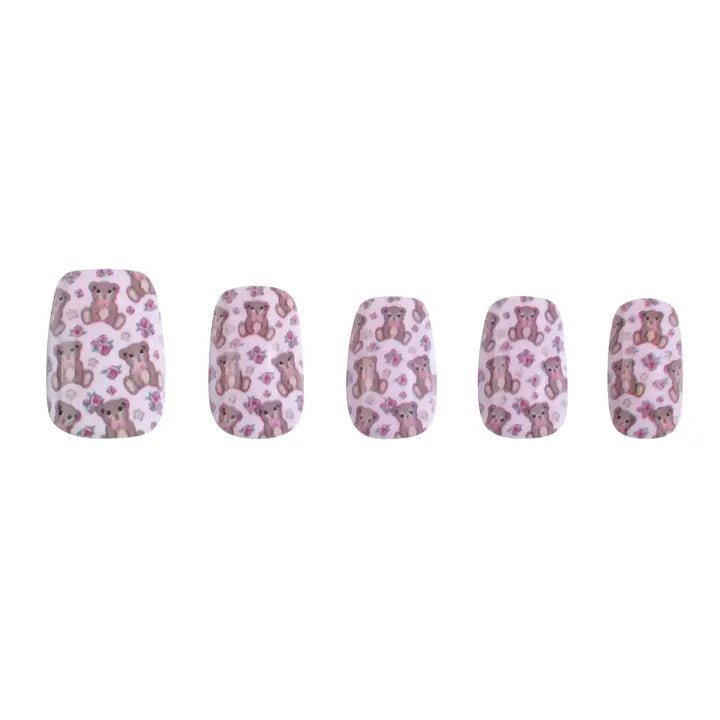 Paintlab Teddy Bear Press - On Nails - Blush & Cactus