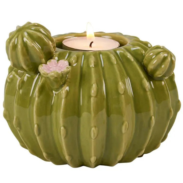 Barrel Cactus Candle Holder - Blush & Cactus