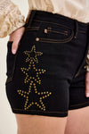 Judy Blue Hw Slim Short Star Studded