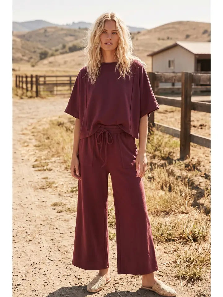Meet Me in Merlot Lounge Set