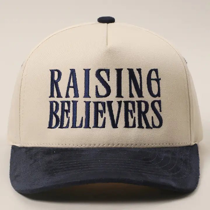 Raising Believers Suede Two - Tone Trucker Hat - Blush & Cactus
