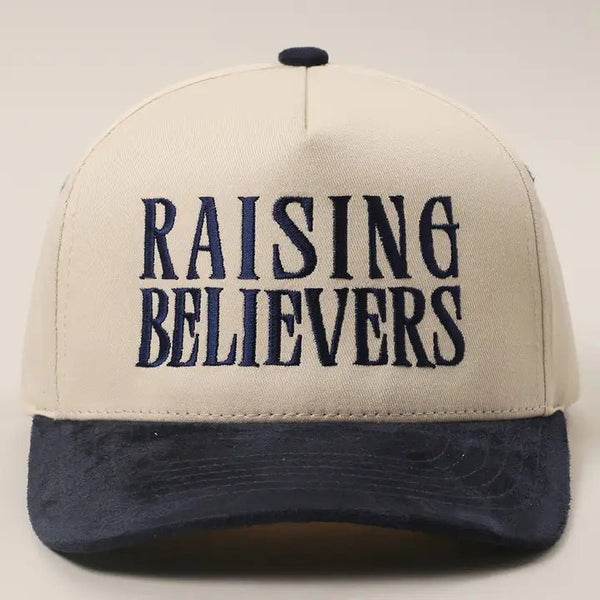Raising Believers Suede Two - Tone Trucker Hat - Blush & Cactus