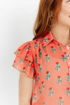 Cactus Coral Sunset Top