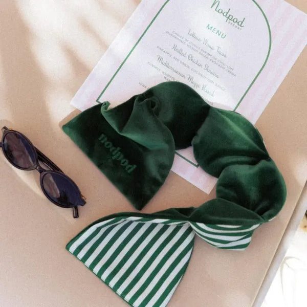 nodpod Weighted Sleep Mask - Resort Collection Green Cabana - Blush & Cactus