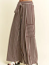 Trendy Stripe Wide Leg Pants