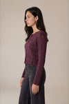 Textured Knit Cropped Cardigan