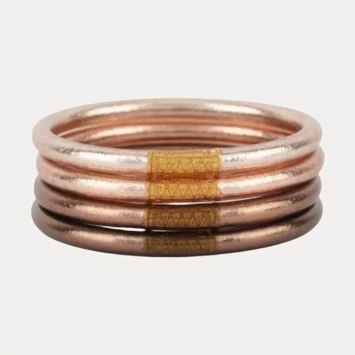 Fawn All Weather Bangles® (Set of 4) - Serenity Prayer - Blush & Cactus