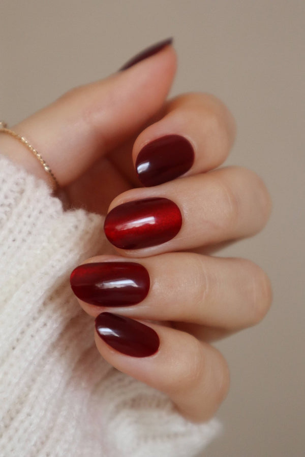 PaintLab Red Ruby Press - On Nails - Blush & Cactus