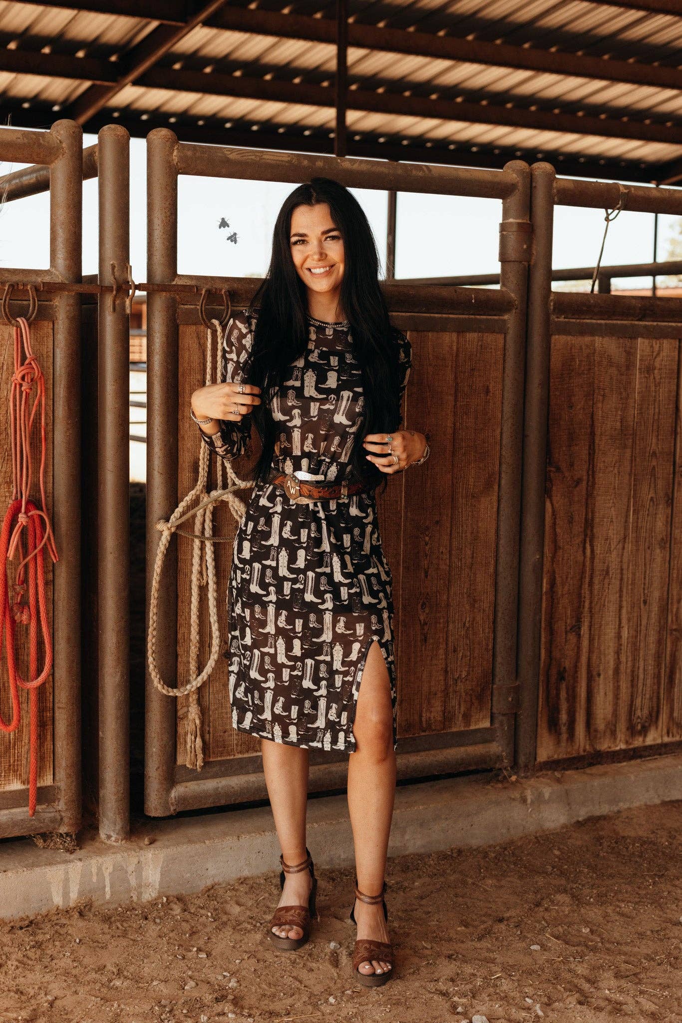 WE BE SCOOTIN' MESH Mesh Dress - Blush & Cactus