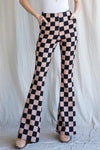 Jade By Jane Black and Mocha Checkered Pants