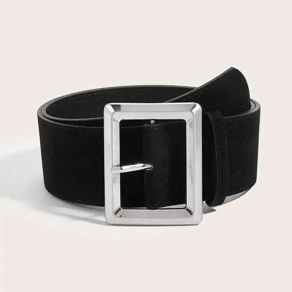 Vintage Solid Color Simple Wide Belt - Blush & Cactus