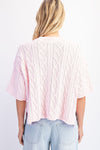 Oversized Sweater Top - Blush & Cactus
