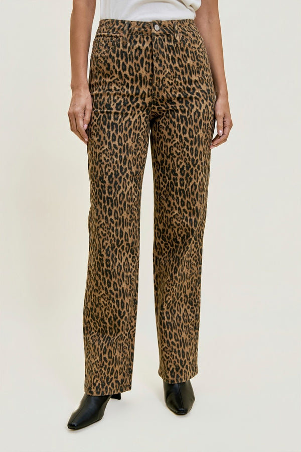 Judy Blue HW T.C. Kimberly Leopard Classic Straight