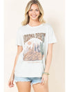 Arizona Desert Graphic Short Sleeve T-Shirt - Blush & Cactus