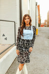 WE BE SCOOTIN' MESH Mesh Dress - Blush & Cactus