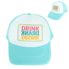 Drink Drank Drunk Mesh Backing Baseball Cap