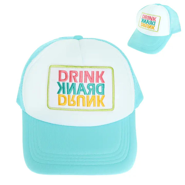 Drink Drank Drunk Mesh Backing Baseball Cap
