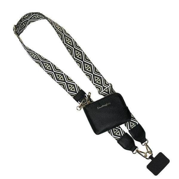 Clip & Go Strap w/RFID Pouch Diamond Pattern - Blush & Cactus