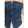 Nashville Nights Denim Strapless Top - Blush & Cactus