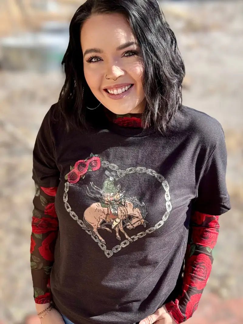 Rose of My Heart Mesh Top - Blush & Cactus