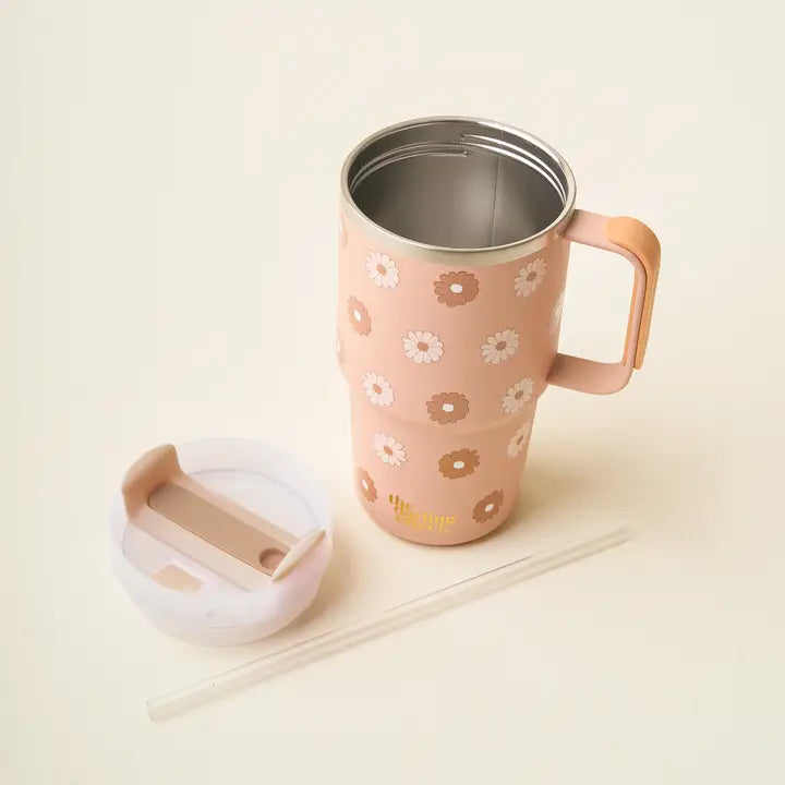 20 oz Mini On-The-Go-Darling Daisy Tan