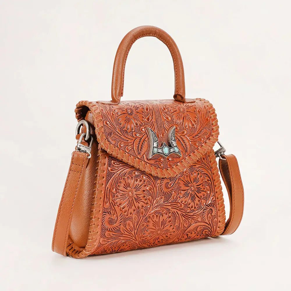 Loyal West Leon Mini Handle Purse - Brown - Blush & Cactus