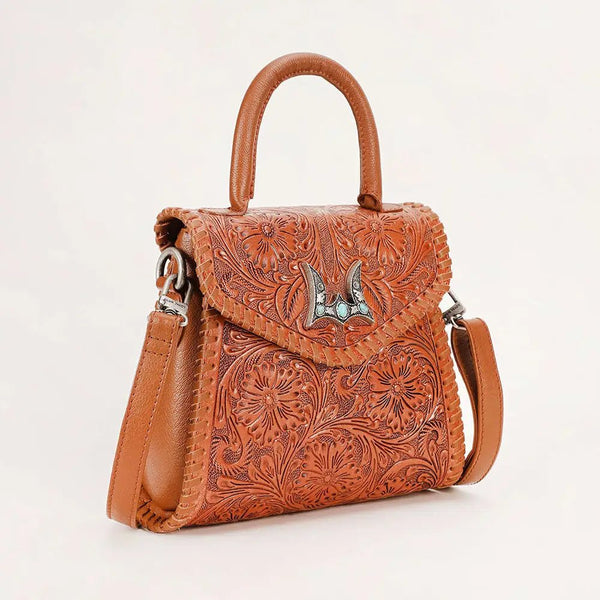 Loyal West Leon Mini Handle Purse - Brown - Blush & Cactus