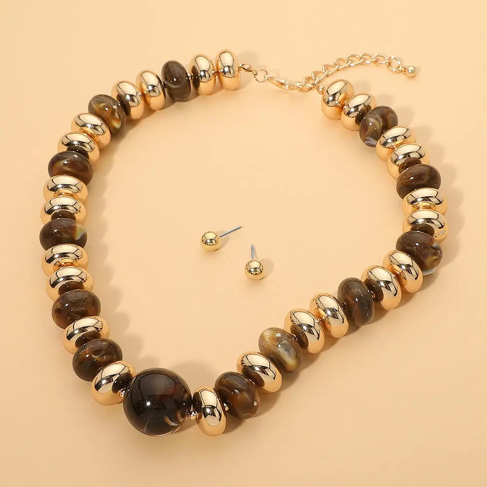 Chunky Beaded Statement Necklace