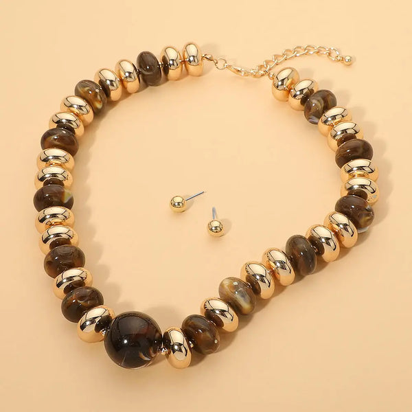 Chunky Beaded Statement Necklace