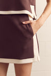 Entro solid sleeveless knit skirt & top set
