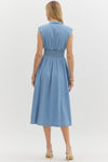Entro Denim Sleeveless Midi Dress