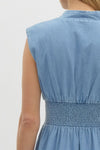 Entro Denim Sleeveless Midi Dress