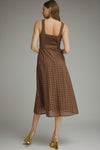Entro Solid Sleeveless Midi Dress