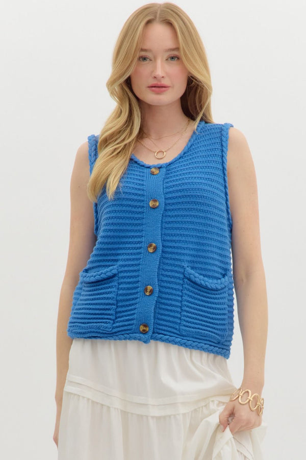 Entro Solid Knit Vest Top