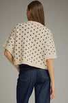 Entro Polka Dot Round Neck Sweater top