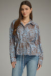 Entro Animal Print Long Sleeve Top