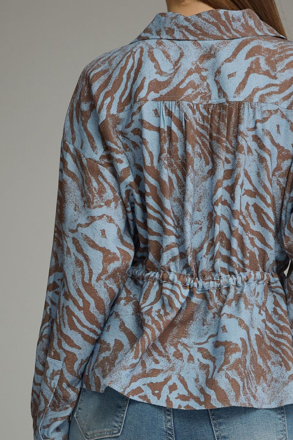 Entro Animal Print Long Sleeve Top