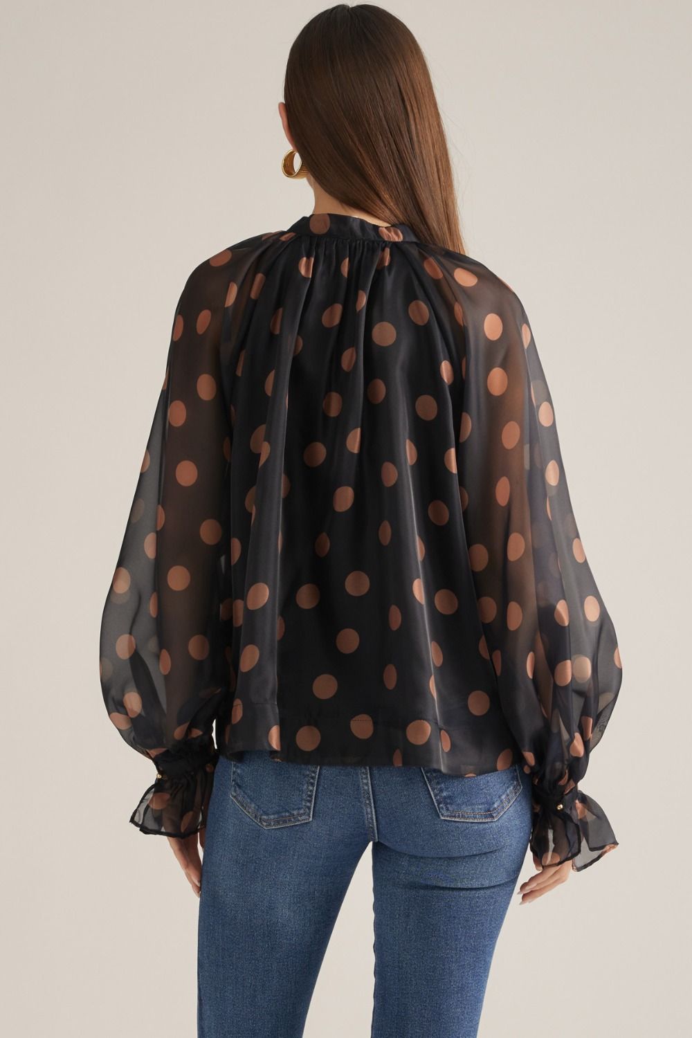 Entro Dreamy Dot Puff blouse