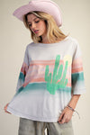 Easel Graphic Front Soft Washed Top