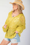 Easel V Neck Knit Sweater Pullover