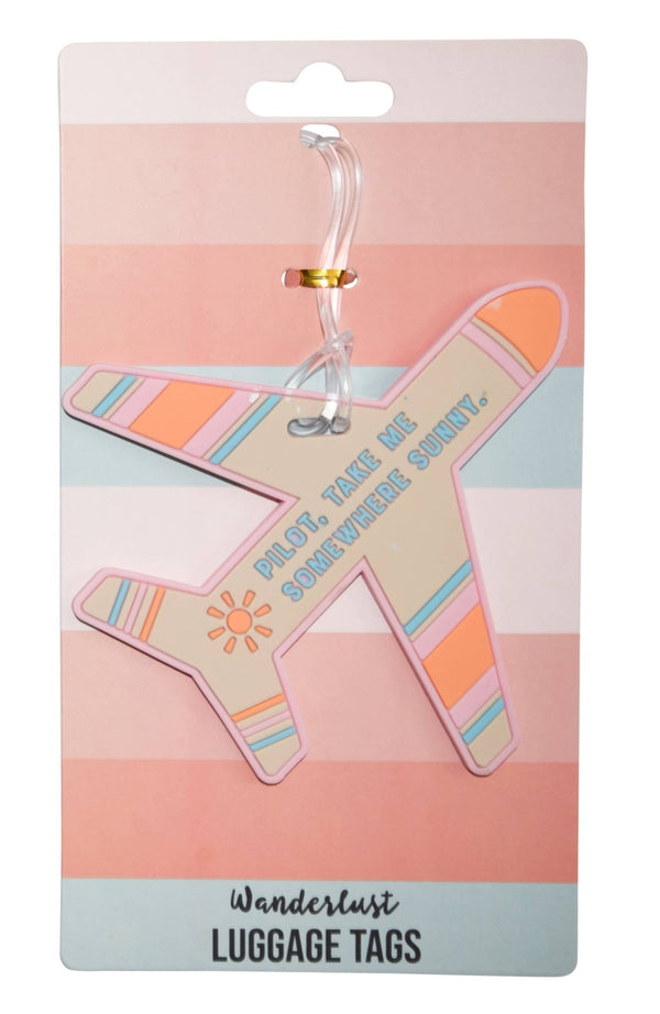 Assorted Silicone Luggage Tags - Blush & Cactus