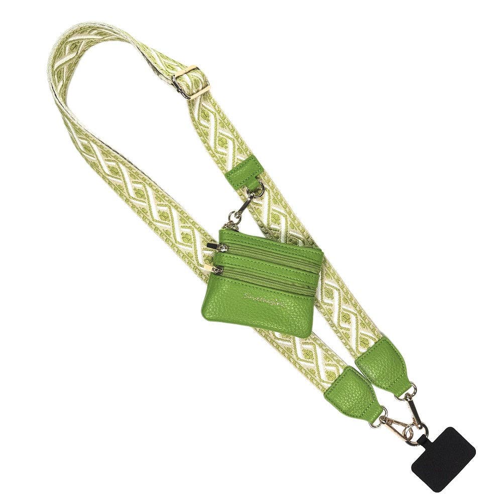 Clip & Go Strap w/Zippered Pouch XOXO - Blush & Cactus