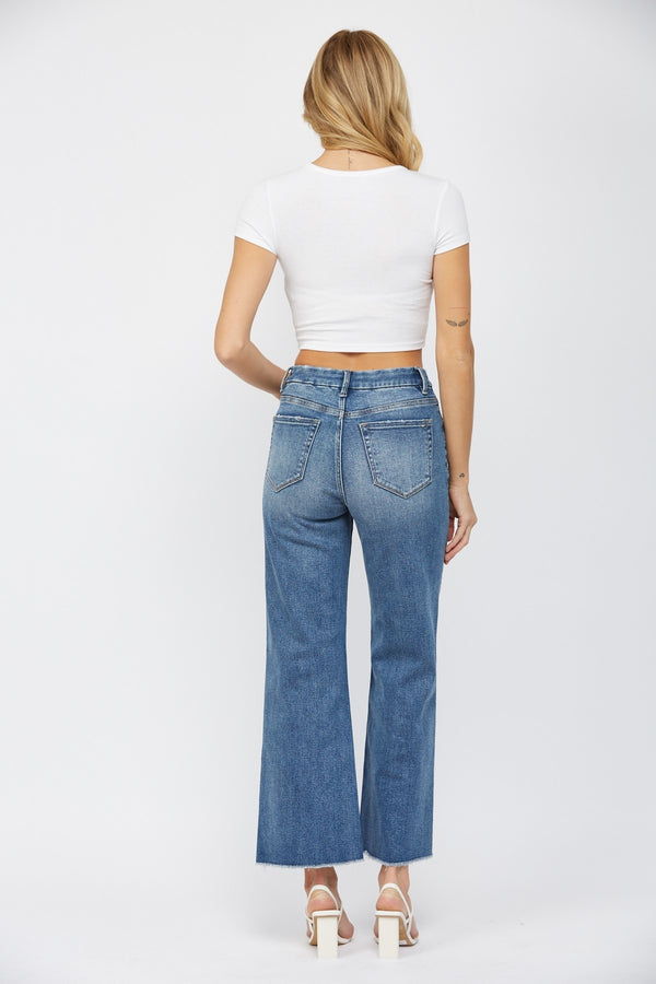 Mica Denim Super High Wide Leg - Blush & Cactus