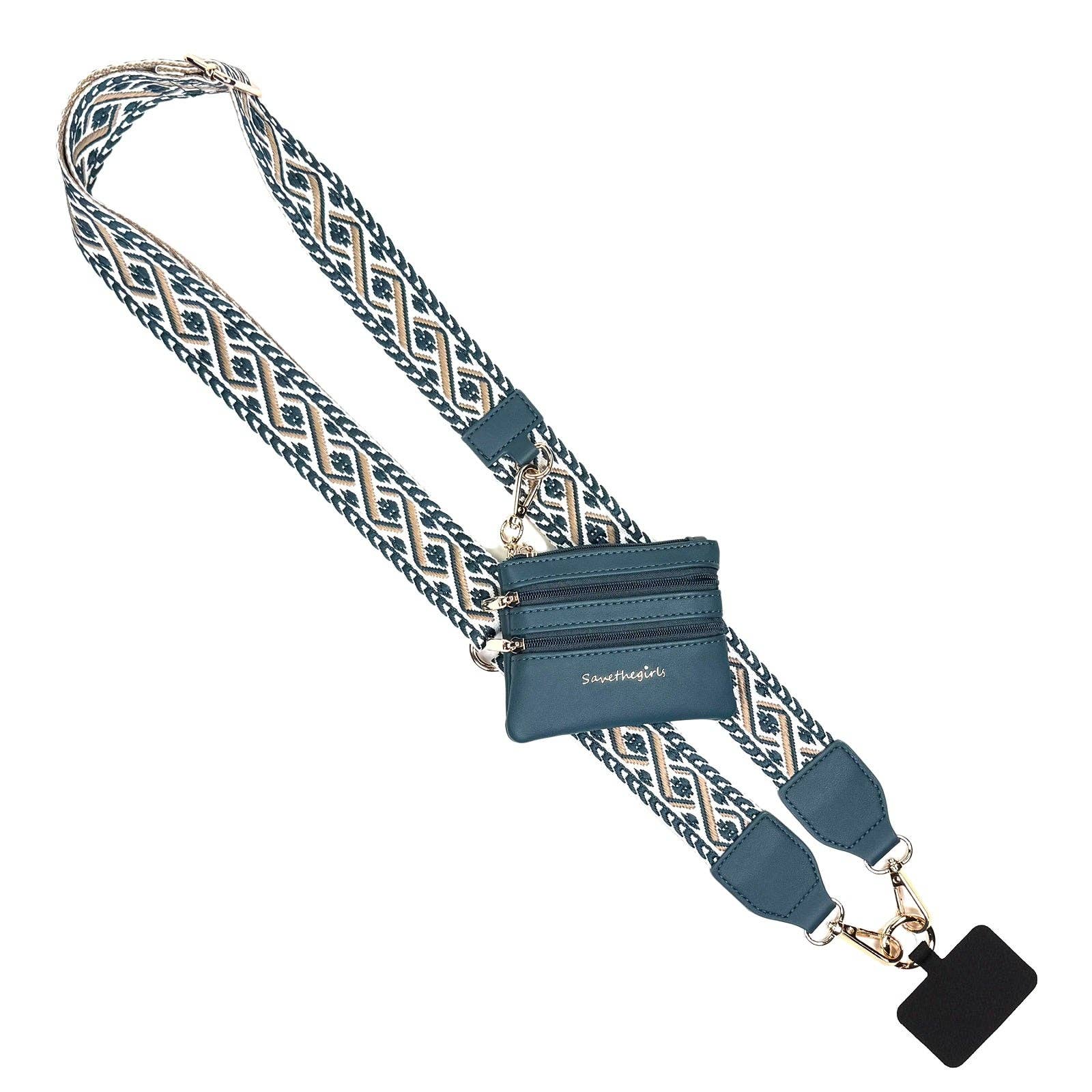 Clip & Go Strap w/Zippered Pouch XOXO - Blush & Cactus